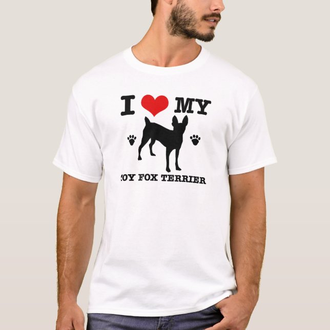 Jag älskar min leksakfoxterrier t shirt (Framsida)