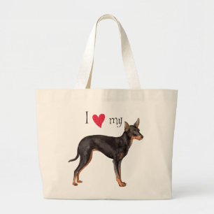Jag älskar min leksakManchester Terrier Jumbo Tygkasse