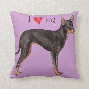 Jag älskar min leksakManchester Terrier Kudde