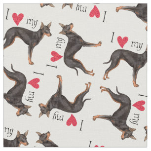 Jag älskar min leksakManchester Terrier Tyg