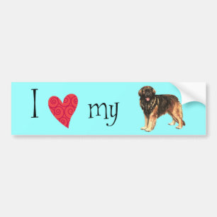 Jag älskar min Leonberger Bildekal