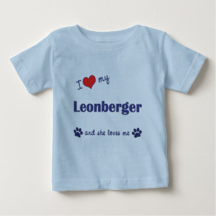 Jag älskar min Leonberger (den kvinnliga hunden) Tröja