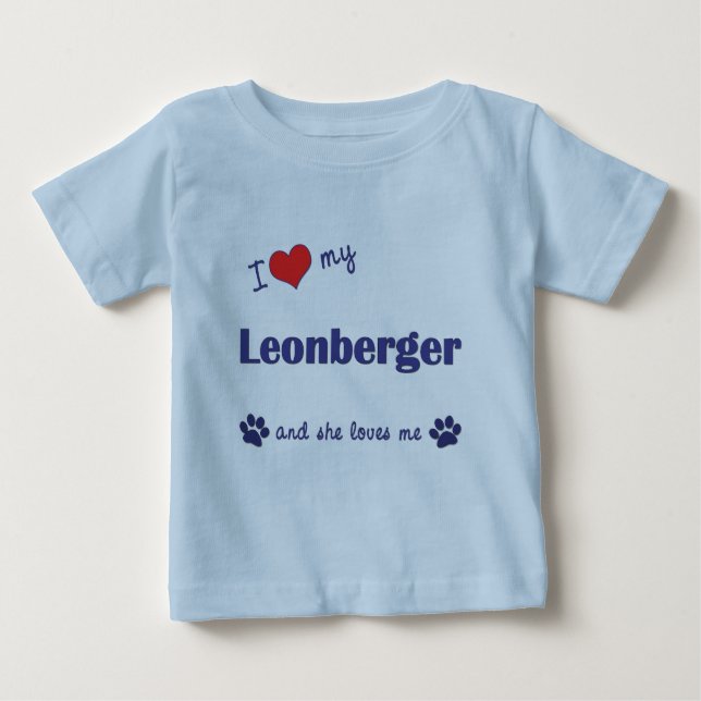 Jag älskar min Leonberger (den kvinnliga hunden) Tröja (Framsida)
