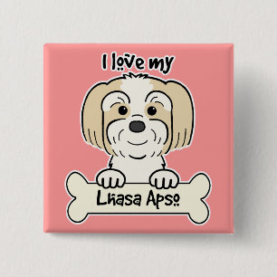 Jag älskar min Lhasa Apso Knapp
