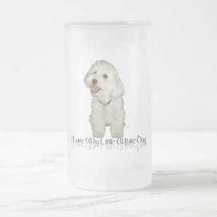 Jag älskar min lilla vita hund - Havanese Frostat Ölglas