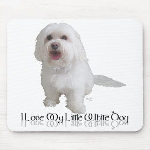 Jag älskar min lilla vita hund - Havanese Musmatta