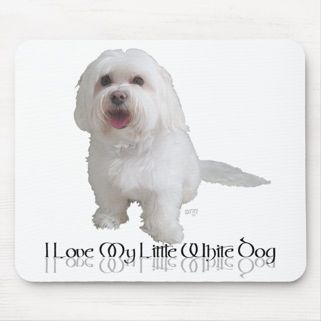 Jag älskar min lilla vita hund - Havanese Musmatta (Framsidan)