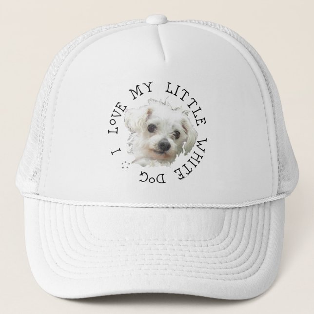 Jag älskar min lilla vita hund - Malteser Truckerkeps (Framsida)
