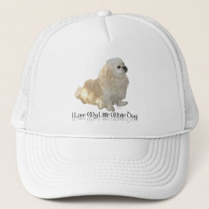 Jag älskar min lilla vita hund - Pekingese ! Keps