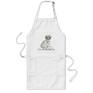 Jag älskar min lilla vita hund - Shih Tzu Långt Förkläde