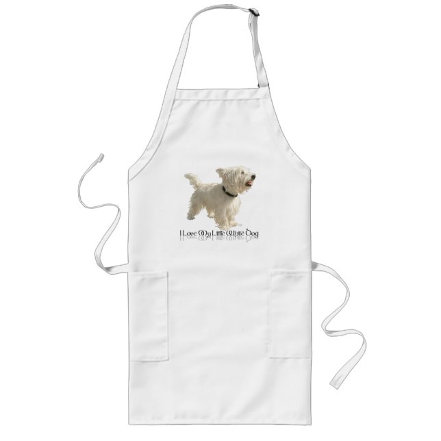Jag älskar min lilla vita hund - Westie Långt Förkläde (Framsidan)