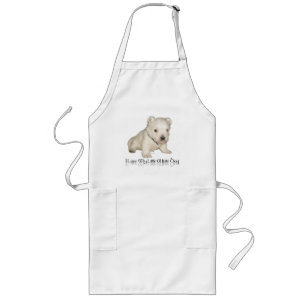Jag älskar min lilla vita hund - Westie-valp Långt Förkläde