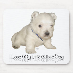 Jag älskar min lilla vita hund - Westie-valp Musmatta