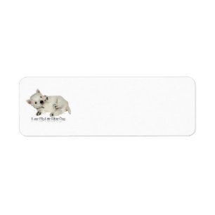 Jag älskar min lilla vita hund - Westie-valp Returadress Etikett