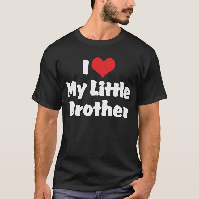 Jag älskar min lillebror mörk t-shirt (Framsida)