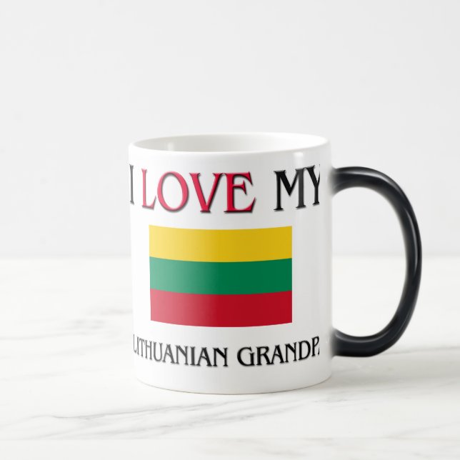Jag älskar min litauiska morfar magisk mugg (Höger)