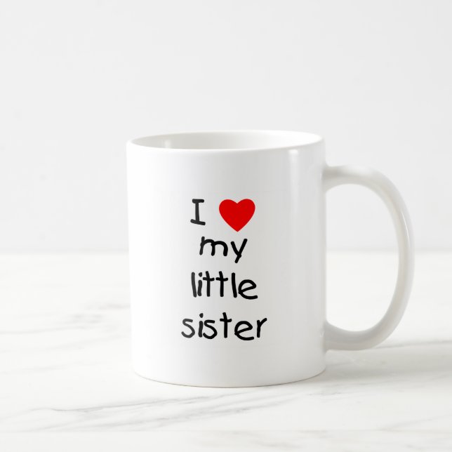 Jag älskar min lite syster kaffemugg (Höger)