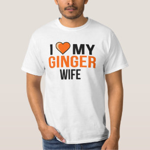 Jag älskar min ljust rödbrun fru t-shirt