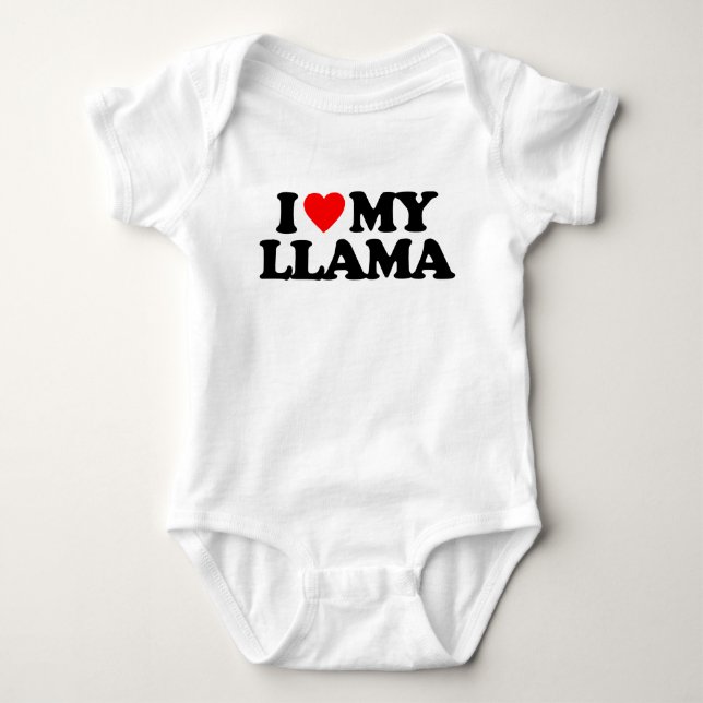 JAG ÄLSKAR MIN LLAMA T-SHIRT (Framsida)