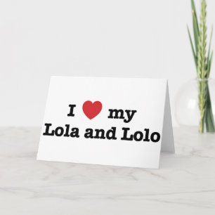 Jag älskar min Lola och Lolo Kort