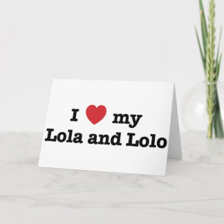 Jag älskar min Lola och Lolo Kort