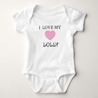 Jag älskar min Lolly Anpassningsbar Baby Bodysuit T Shirt