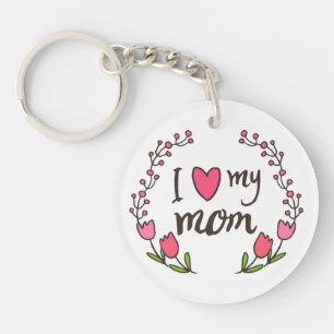 Jag älskar min lyckliga mors dag Keychain för