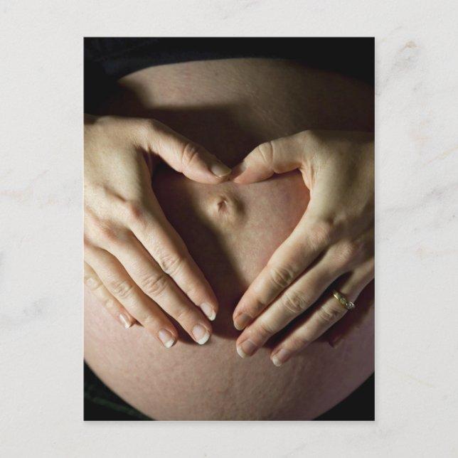 Jag älskar min mage meddelande vykort (Framsida)