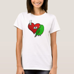 Jag älskar min Male Vosmaeri Eclectus TShirt Tee