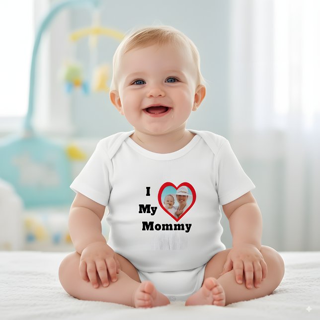 Jag älskar min Mamma Alla hjärtans dag Mamma Foto  T Shirt (Skapare uppladdad)