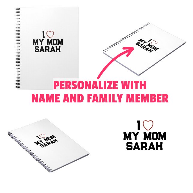 Jag älskar min mamma anteckningsbok (I Love My Mom Notebook)