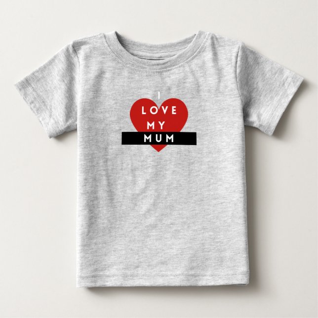 Jag älskar min mamma Baby t-shirt (Framsida)
