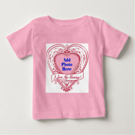 Jag älskar min mamma! Foto röda hjärtan T-shirt