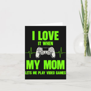 Jag älskar min mamma Gamer Gaming tonårspojkar TV- Kort