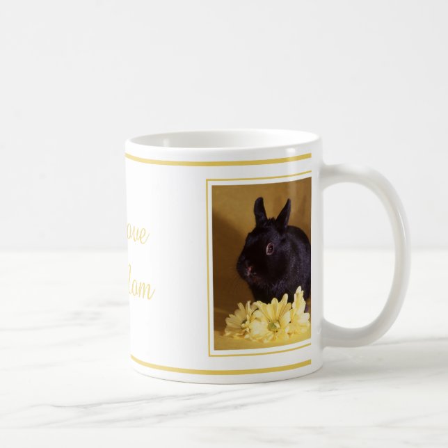 Jag älskar min mamma - kanin- och daisymuggen kaffemugg (Höger)