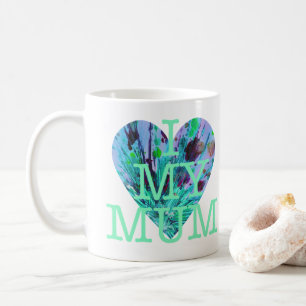 Jag älskar min Mamma Konst Kärlek Hjärtan Familj A Kaffemugg