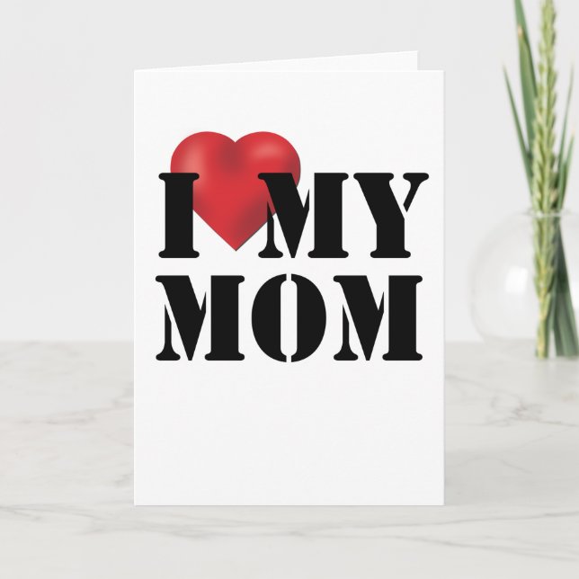 Jag älskar min mamma kort (Framsida)