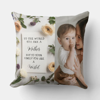 Jag älskar min mamma Mors dag Blommig minnesgåva Kudde