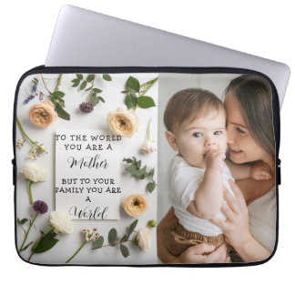 Jag älskar min mamma Mors dag Blommig minnesgåva Laptop Fodral