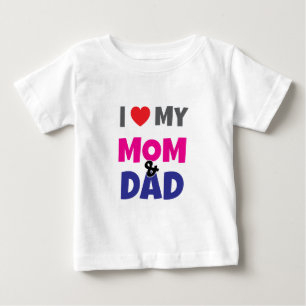 Jag älskar min mamma pappa - Hjärtat Baby & Småba T Shirt