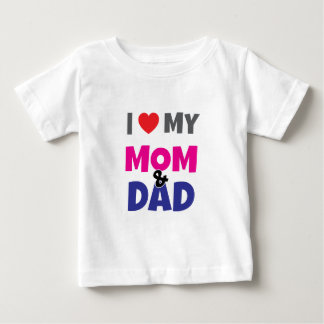 Jag älskar min mamma pappa - Hjärtat Baby & Småba T Shirt