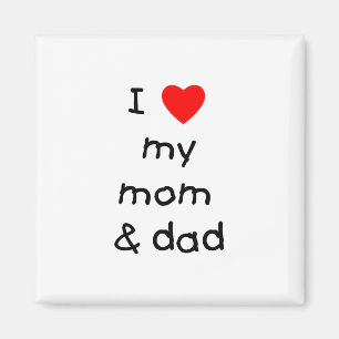 Jag älskar min mamma & pappa magnet