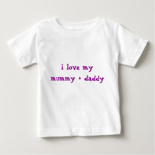jag älskar min mamma + pappa t-shirt