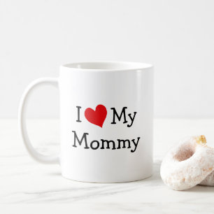 Jag älskar min mamma röda hjärta foto kaffemugg