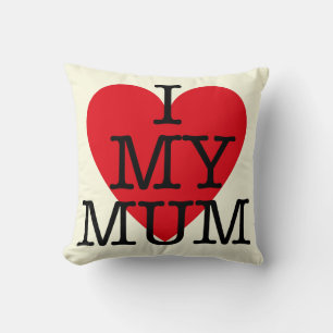 Jag älskar min mamma söta Alla hjärtans dag-citat Kudde