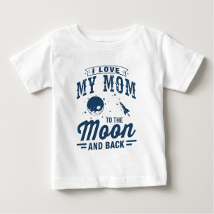 Jag älskar min mamma till månen och drar tillbak tee