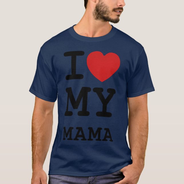 Jag älskar min Mamma tjej T Shirt (Framsida)