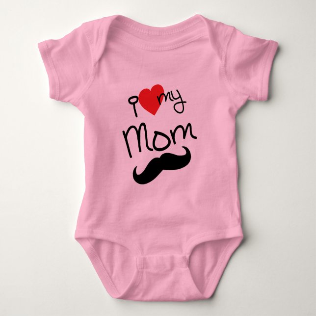 Jag älskar min mammaBodysuit T Shirt (Framsida)