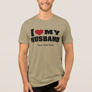 Jag älskar min man text med rött hjärta symbol t shirt