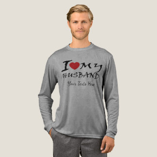Jag älskar min man text med rött hjärtsymbol för r t shirt